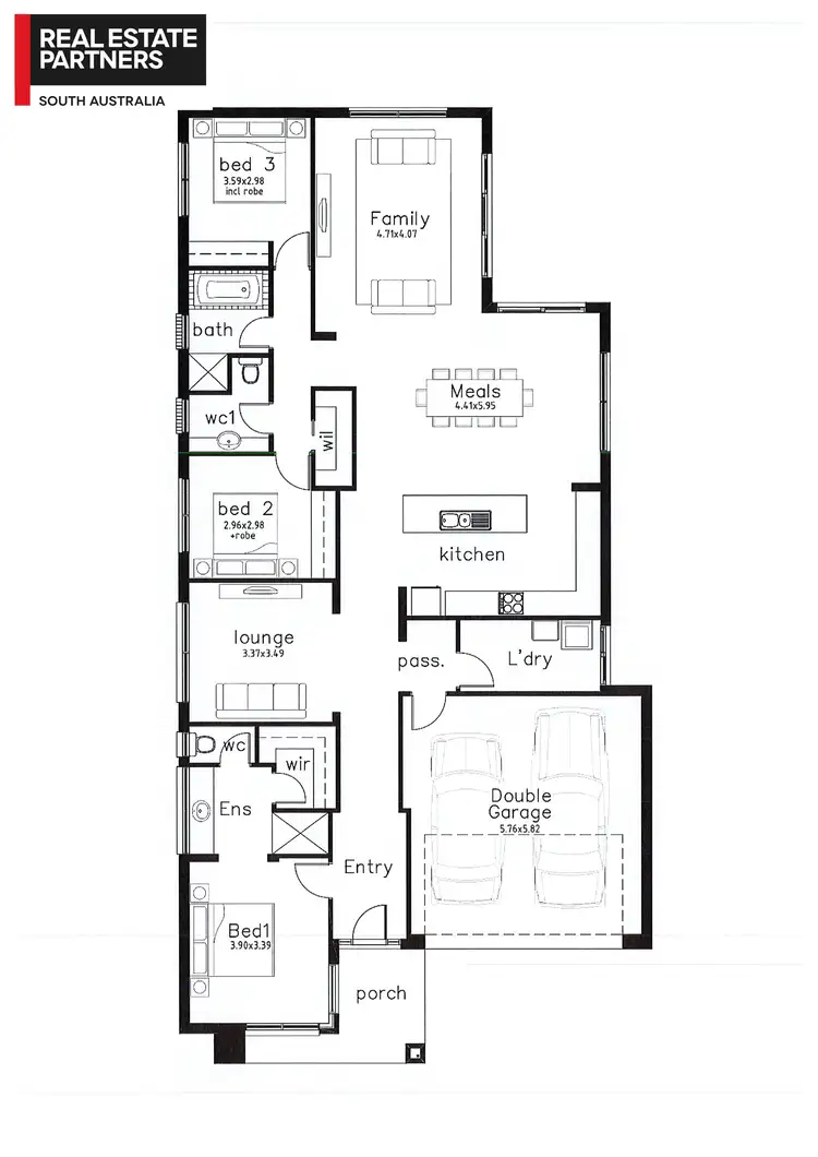 Floorplan of Homely house listing, 6 Monterey Place, Mount Barker SA 5251