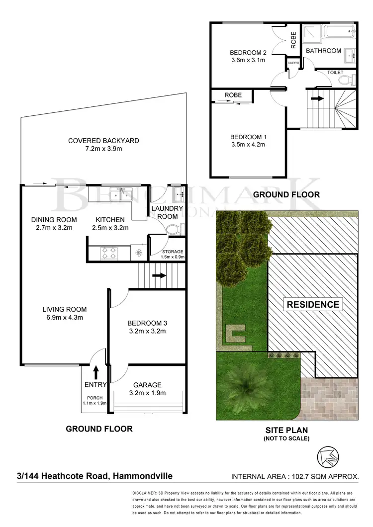 Floorplan of Homely townhouse listing, 3/144 Heathcote Road, Hammondville NSW 2170