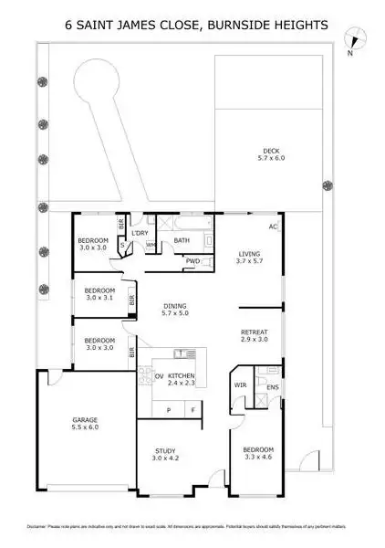 Floorplan of Homely house listing, 6 St James Close, Burnside Heights VIC 3023