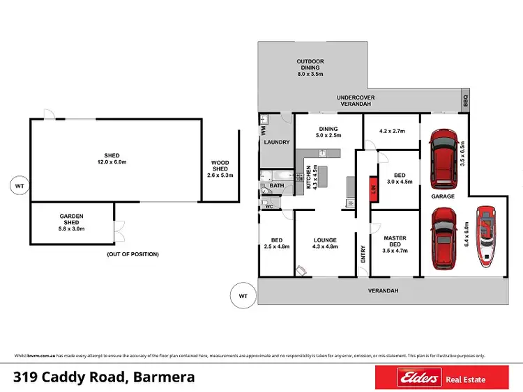 Floorplan of Homely house listing, 319 Caddy Road, Loveday SA 5345