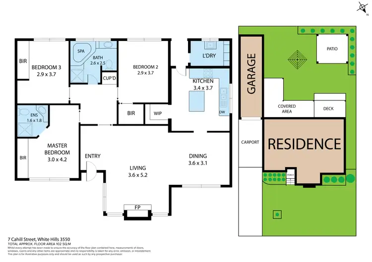 Floorplan of Homely house listing, 7 Cahill Street, White Hills VIC 3550