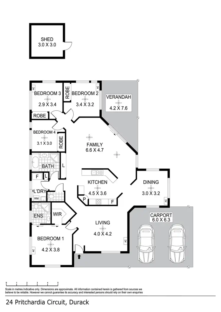 Floorplan of Homely house listing, 24 Pritchardia Circuit, Durack NT 830