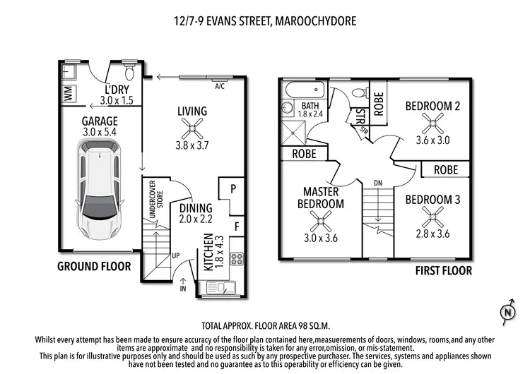 Floorplan of Homely townhouse listing, 12/7-9 Evans Street, Maroochydore QLD 4558