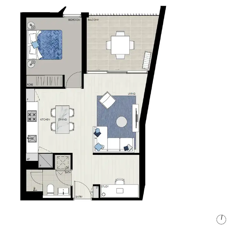 Floorplan of Homely apartment listing, 20911/19 Wilson St, West End QLD 4101