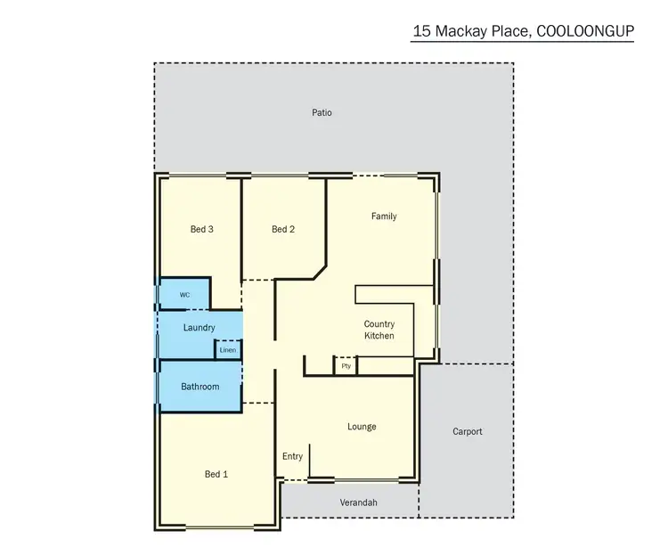 Floorplan of Homely house listing, 15 Mackay Place, Cooloongup WA 6168