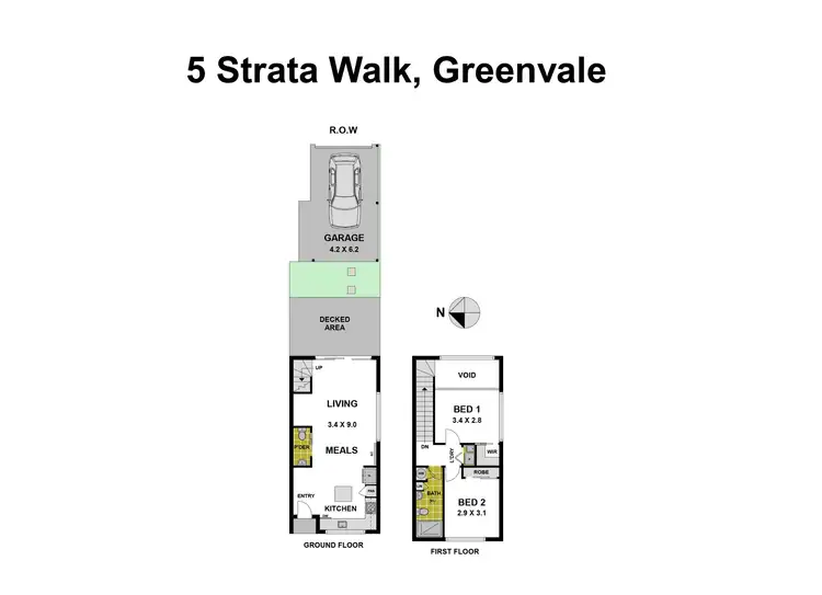 Floorplan of Homely townhouse listing, 5 Strata Walk, Greenvale VIC 3059
