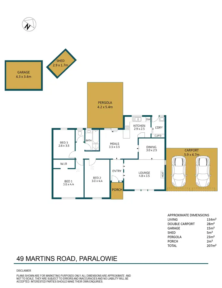 Floorplan of Homely house listing, 49 Martins Road, Paralowie SA 5108