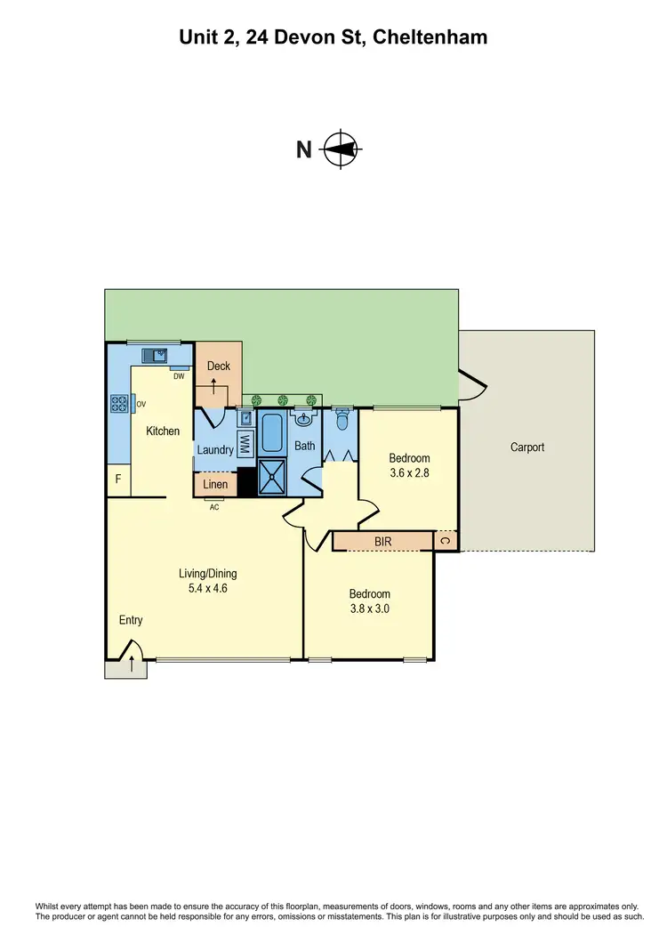 Floorplan of Homely unit listing, 2/24 Devon Street, Cheltenham VIC 3192