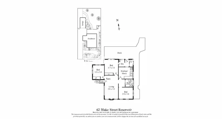 Floorplan of Homely house listing, 62 Blake Street, Reservoir VIC 3073