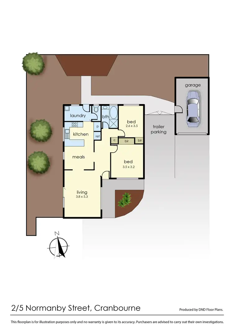 Floorplan of Homely unit listing, 2/5 Normanby Street, Cranbourne VIC 3977