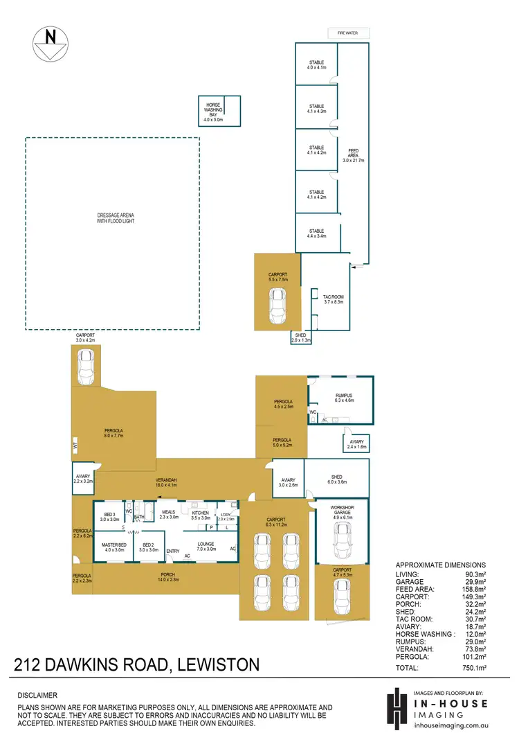 Floorplan of Homely house listing, 212 Dawkins Road, Lewiston SA 5501
