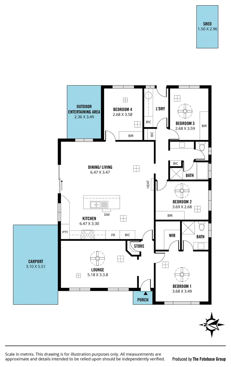 Floorplan of Homely house listing, 50 Talladira Way, Woodcroft SA 5162