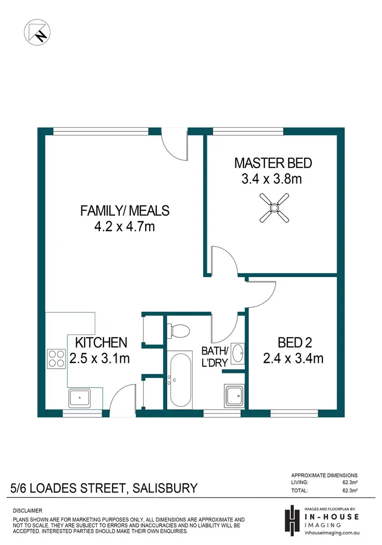 Floorplan of Homely unit listing, 5/6 Loades Street, Salisbury SA 5108