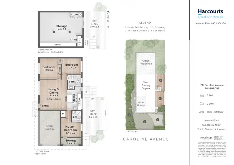 Floorplan of Homely unit listing, 1/11 Caroline Avenue, Southport QLD 4215