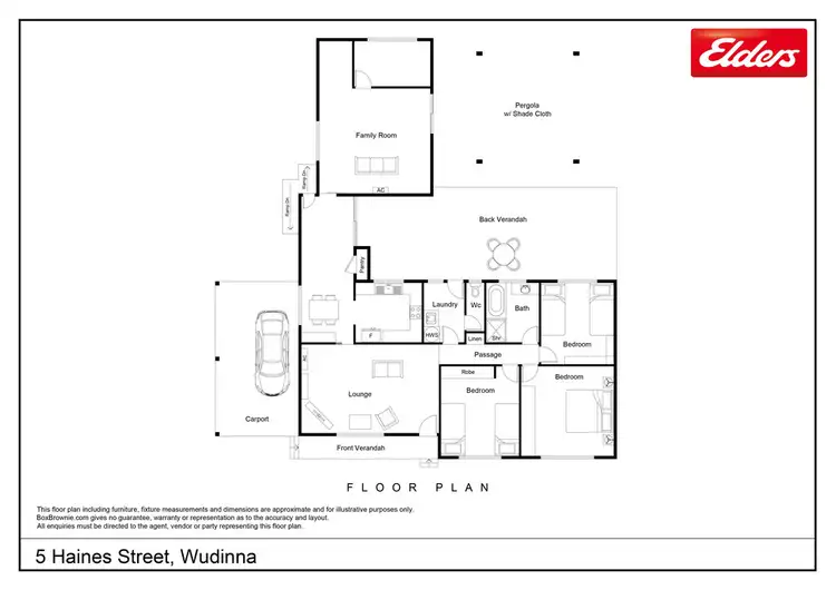 Floorplan of Homely house listing, 5 Haines Street, Wudinna SA 5652
