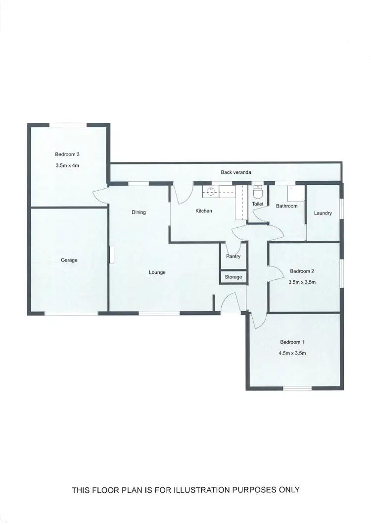 Floorplan of Homely house listing, 138 ELIZABETH STREET, Edenhope VIC 3318