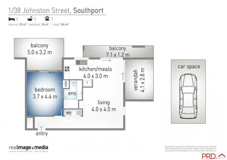 Floorplan of Homely unit listing, 1/38 Johnston Street, Southport QLD 4215