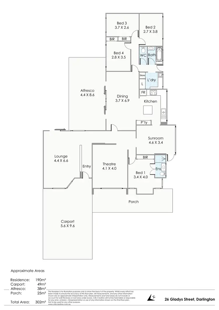 Floorplan of Homely house listing, 26 Gladys Street, Darlington WA 6070