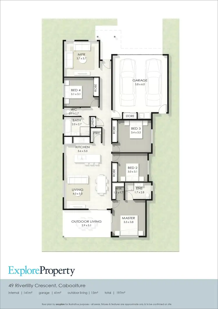Floorplan of Homely house listing, 49 Riverlilly Crescent, Caboolture QLD 4510