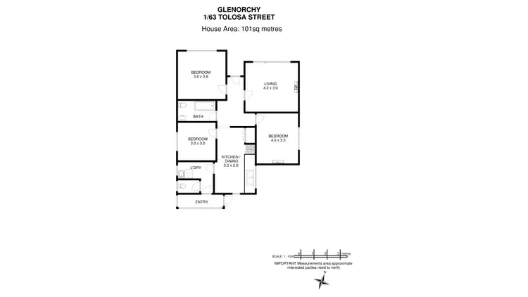 Floorplan of Homely house listing, 1/63 Tolosa Street, Glenorchy TAS 7010