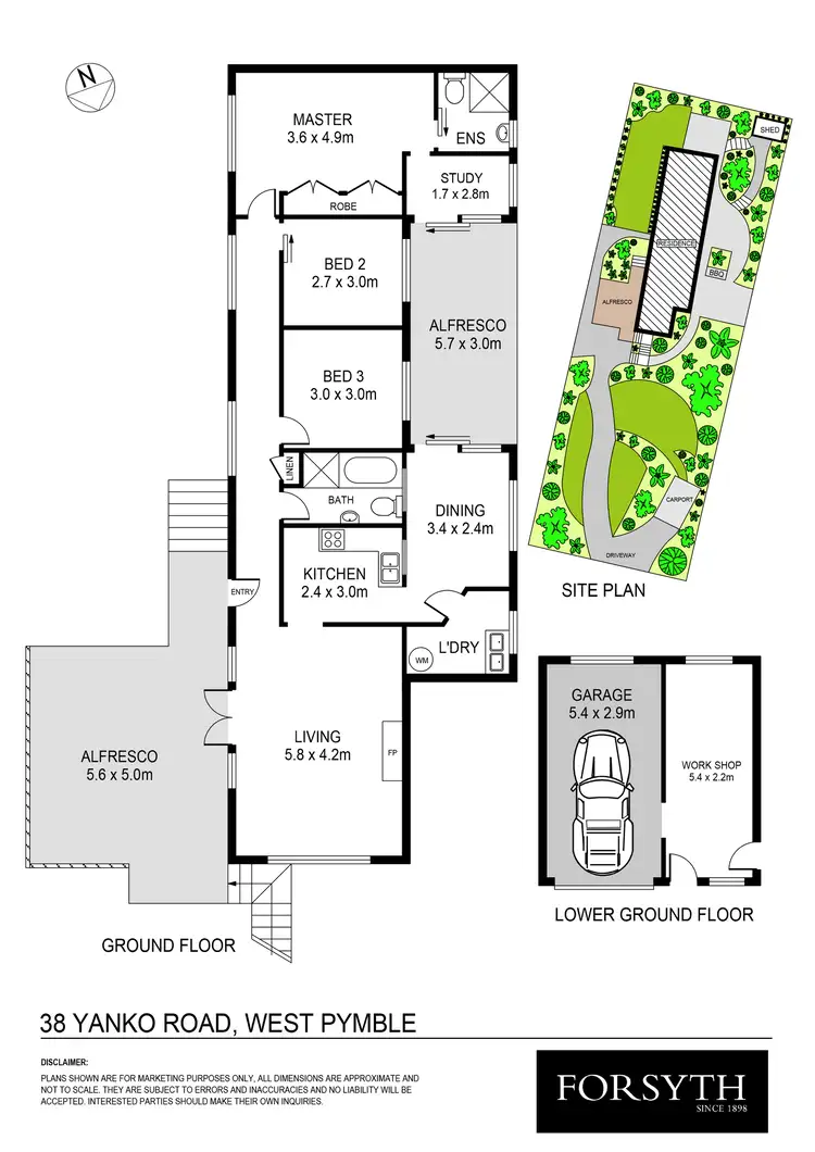 Floorplan of Homely house listing, 38 Yanko Road, West Pymble NSW 2073