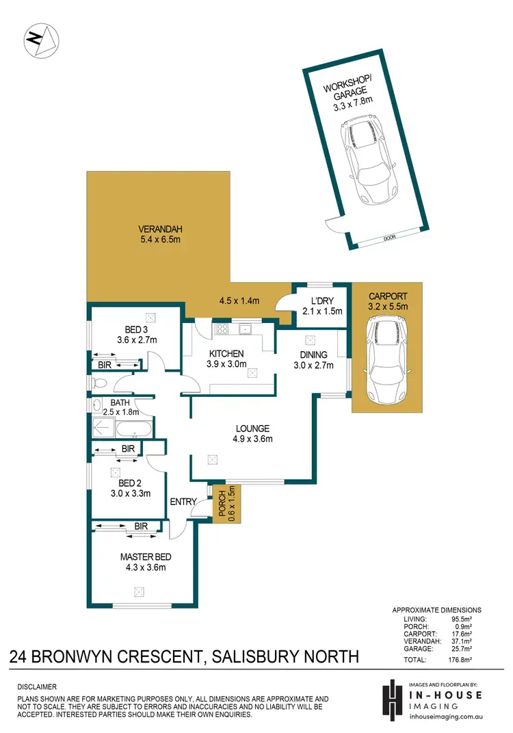 Floorplan of Homely house listing, 24 Bronwyn Crescent, Salisbury North SA 5108