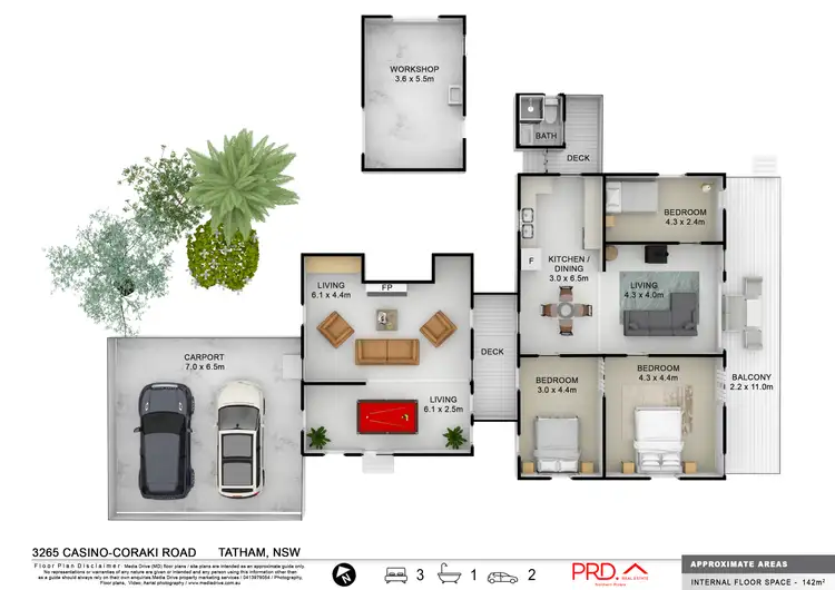 Floorplan of Homely house listing, 3265 Casino-Coraki Road, Tatham NSW 2471