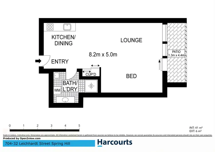 Floorplan of Homely unit listing, 704/32 Leichhardt Street, Spring Hill QLD 4000