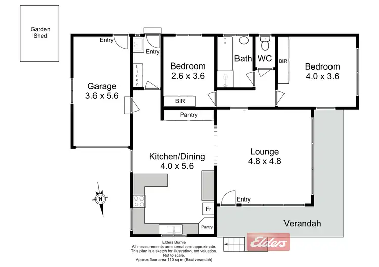 Floorplan of Homely unit listing, 2/37 Thorne Street, Upper Burnie TAS 7320