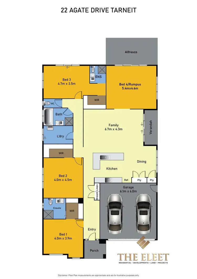 Floorplan of Homely house listing, 22 Agate Drive, Tarneit VIC 3029