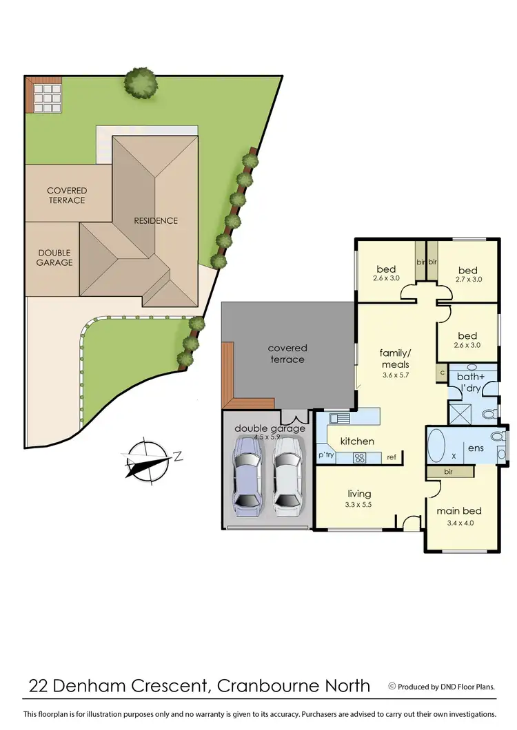 Floorplan of Homely house listing, 22 Denham Crescent, Cranbourne North VIC 3977