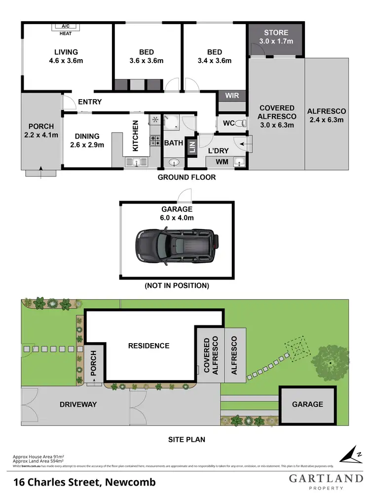 Floorplan of Homely house listing, 16 Charles Street, Newcomb VIC 3219