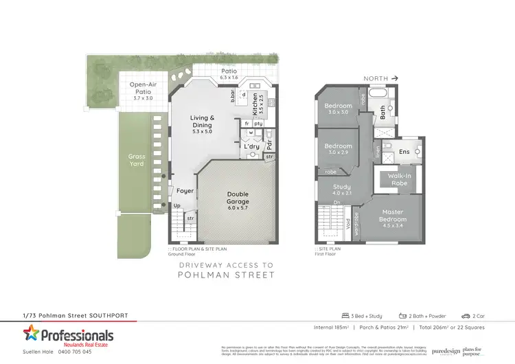 Floorplan of Homely townhouse listing, Unit 1/73 Pohlman Street, Southport QLD 4215