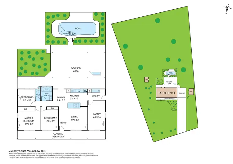 Floorplan of Homely house listing, 5 Minsky Court, Mount Low QLD 4818