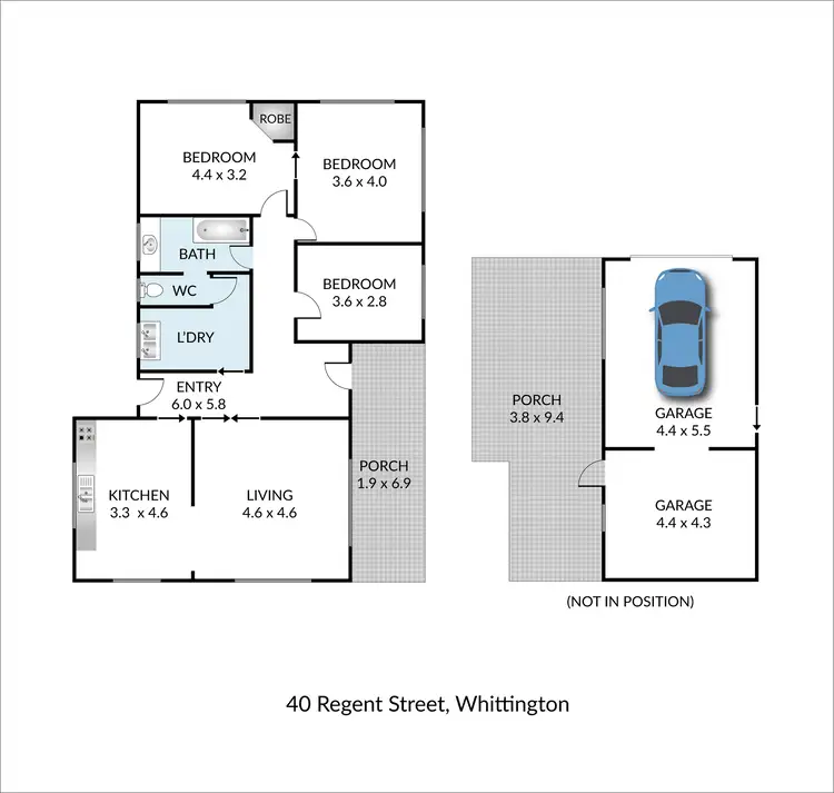 Floorplan of Homely house listing, 40 Regent Street, Whittington VIC 3219