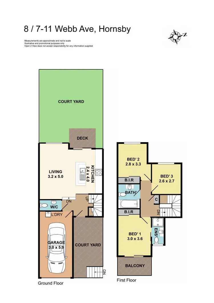 Floorplan of Homely townhouse listing, 8/7-11 Webb Avenue, Hornsby NSW 2077
