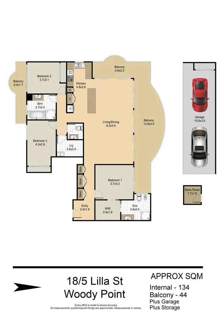 Floorplan of Homely apartment listing, 18/5 Lilla Street, Woody Point QLD 4019
