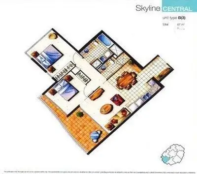Floorplan of Homely unit listing, 3236/23 Ferny Avenue, Surfers Paradise QLD 4217