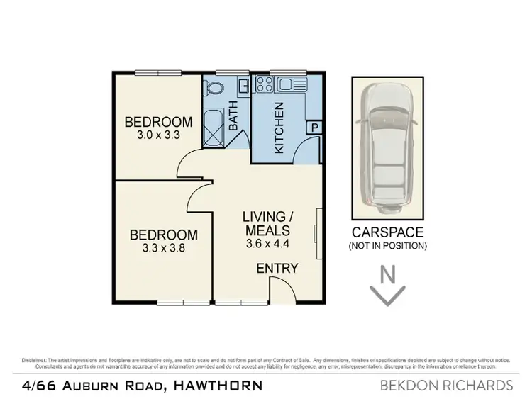 Floorplan of Homely apartment listing, 4/66 Auburn Road, Hawthorn VIC 3122