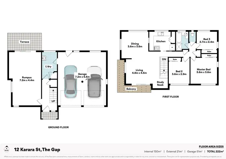 Floorplan of Homely house listing, 12 Karara Street, The Gap QLD 4061