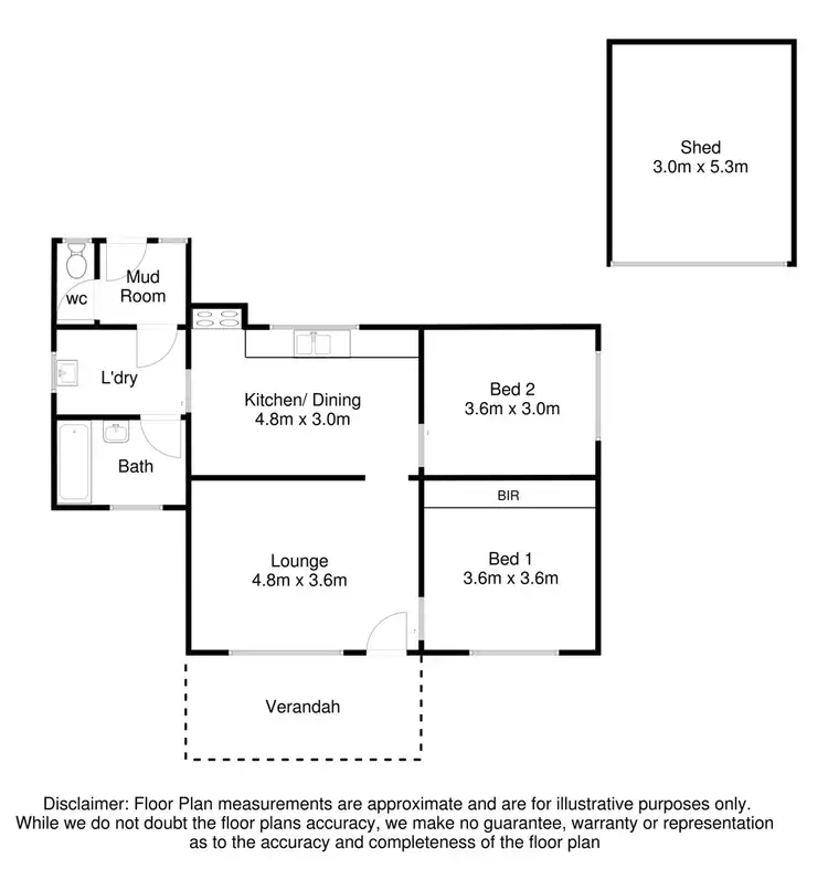 Floorplan of Homely house listing, 24 LAFFER STREET, Nangwarry SA 5277