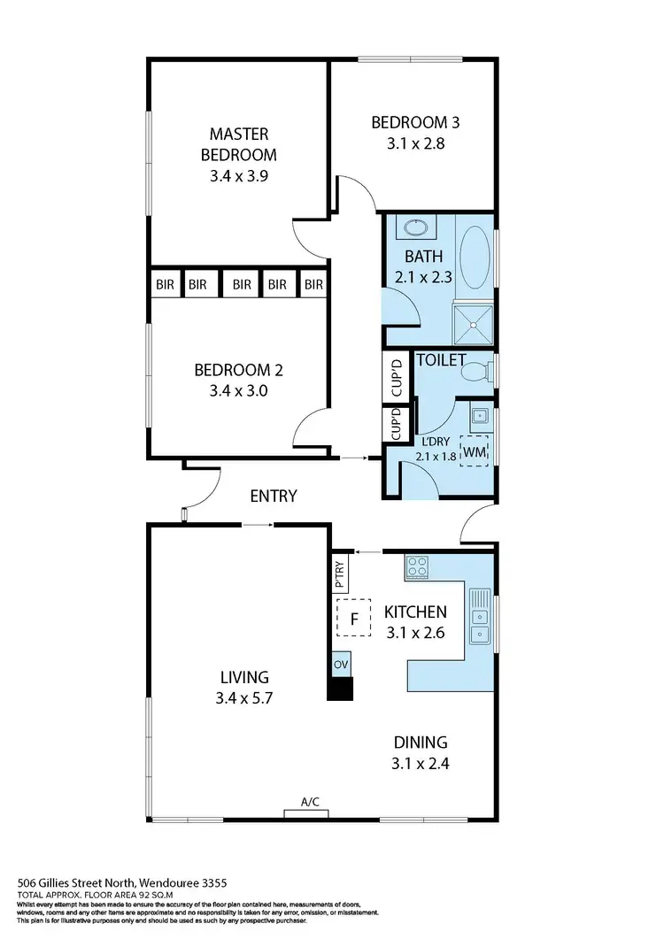 Floorplan of Homely house listing, 506 Gillies Street North, Wendouree VIC 3355