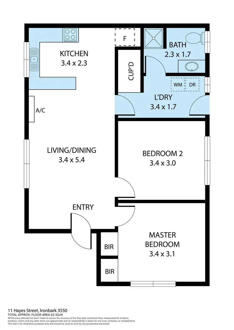 Floorplan of Homely house listing, 1/11 Hayes Street, Ironbark VIC 3550
