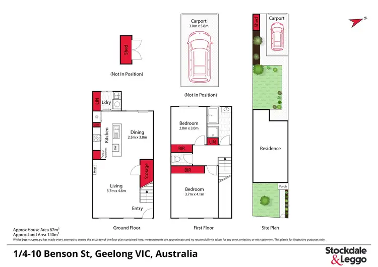 Floorplan of Homely townhouse listing, 1/4-10 Benson Street, Geelong VIC 3220