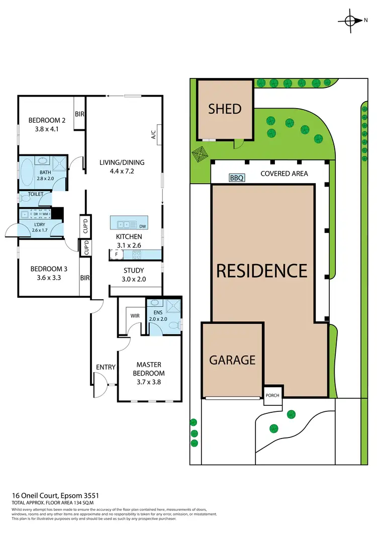 Floorplan of Homely house listing, 16 Oneil Court, Epsom VIC 3551