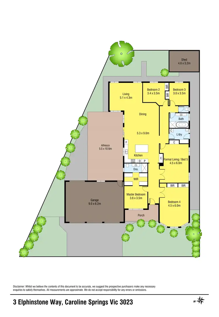 Floorplan of Homely house listing, 3 Elphinstone Way, Caroline Springs VIC 3023