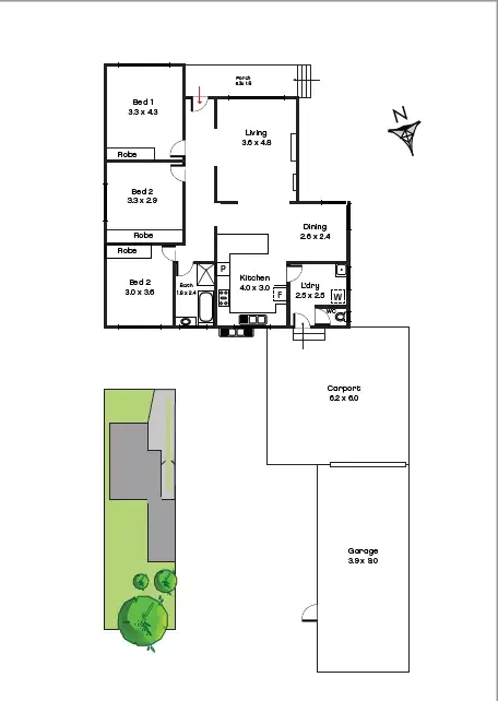 Floorplan of Homely house listing, 60 Biggs Street, St Albans VIC 3021