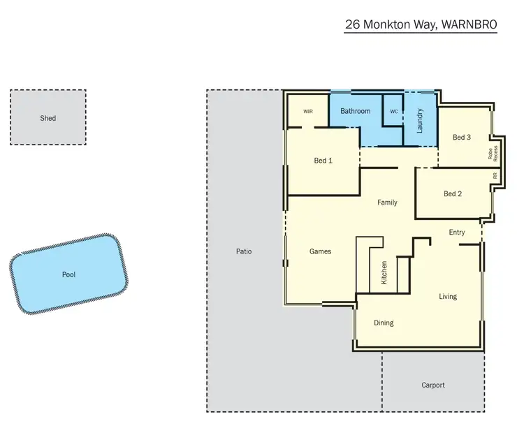 Floorplan of Homely house listing, 26 Monkton Way, Warnbro WA 6169