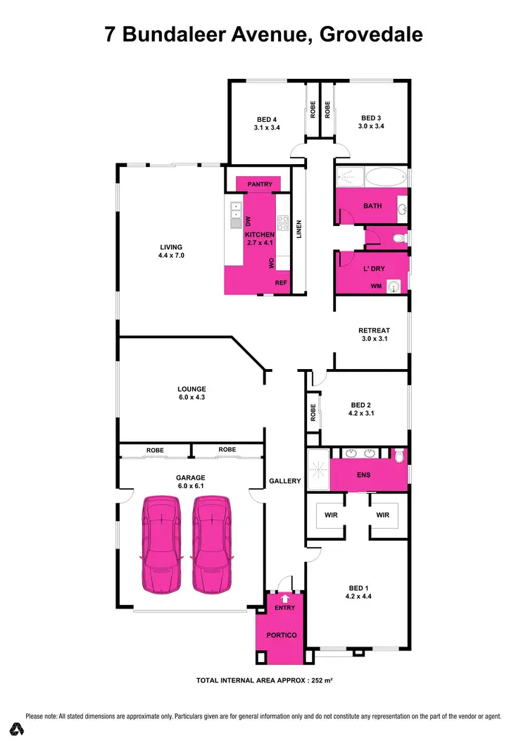 Floorplan of Homely house listing, 7 Bundaleer Avenue, Grovedale VIC 3216