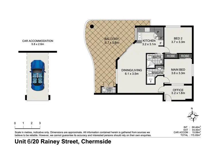 Floorplan of Homely apartment listing, 6/20 Rainey Street, Chermside QLD 4032